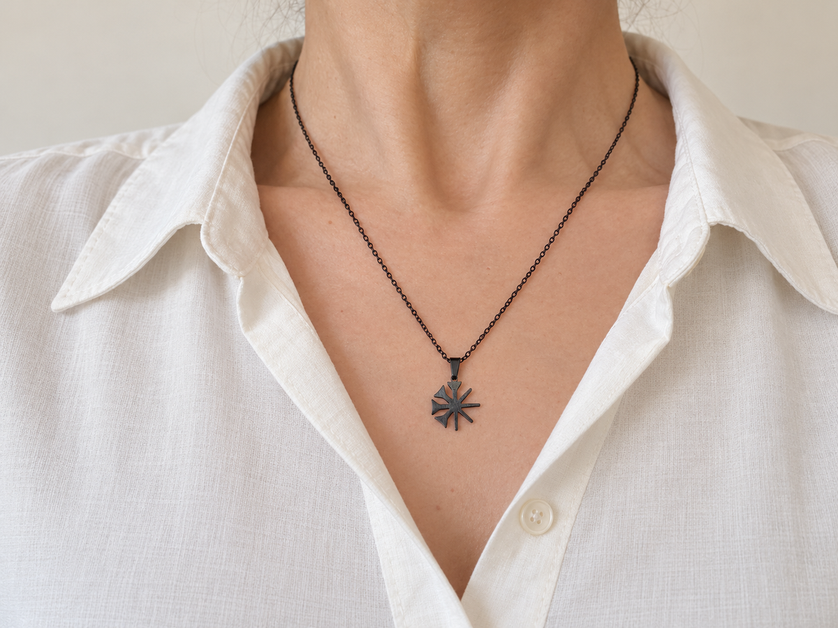 DINGIR Necklace — Black Stainless Steel
