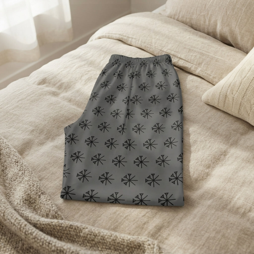 Grey Dingir wide-leg lounge pants by Ay & Taiyō