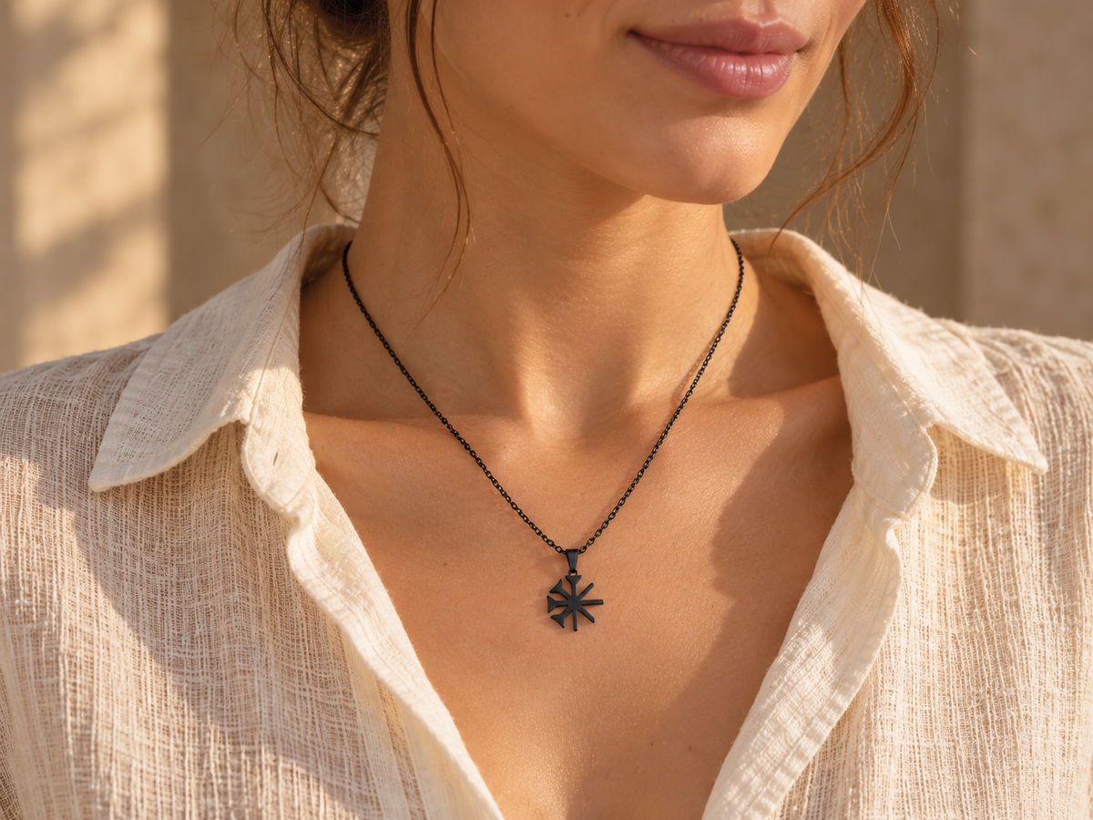 DINGIR Necklace — Black Stainless Steel
