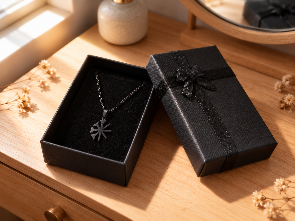 DINGIR Necklace — Black Stainless Steel